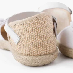 Sandalias<Pisamonas Sandalia Alpargata Niña Flores Correa Piel