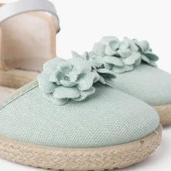 Sandalias<Pisamonas Sandalia Alpargata Niña Flores Correa Piel