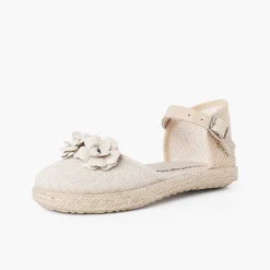 Sandalias<Pisamonas Sandalia Alpargata Niña Flores Correa Piel