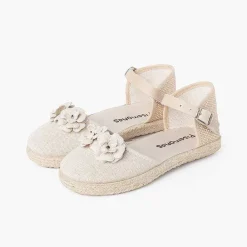 Sandalias<Pisamonas Sandalia Alpargata Niña Flores Correa Piel