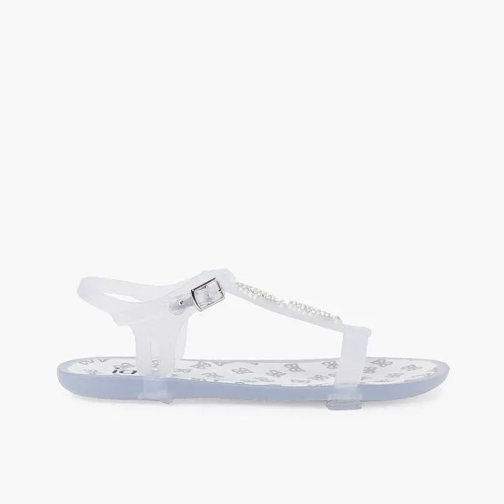 Cangrejeras Y Chanclas<Pisamonas Sandalia Chancla Tricia Tira Brillos Color Blanco