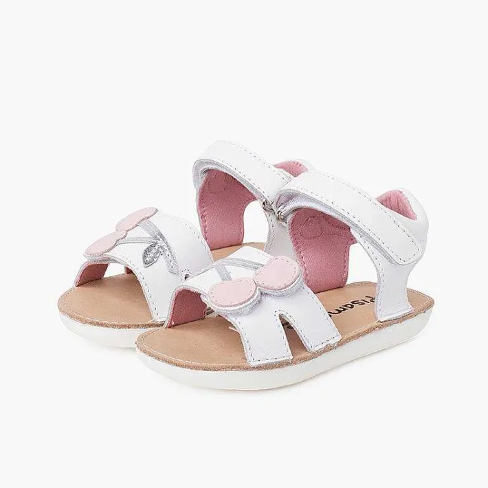 Sandalias<Pisamonas Sandalia Niña Dibujo Cerezas Tira Adherente Color Blanco