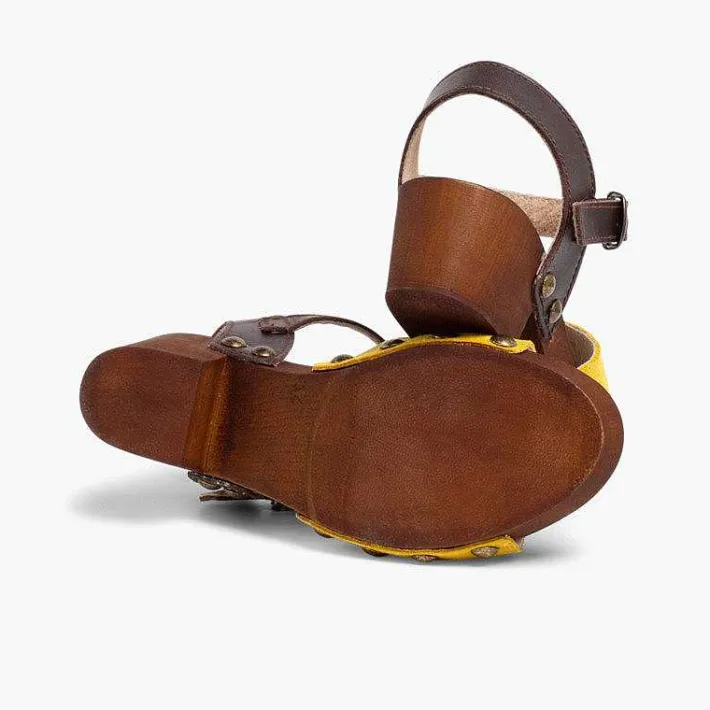 Sandalias<Pisamonas Sandalia Niña Y Mujer Serraje Suela Tipo Madera