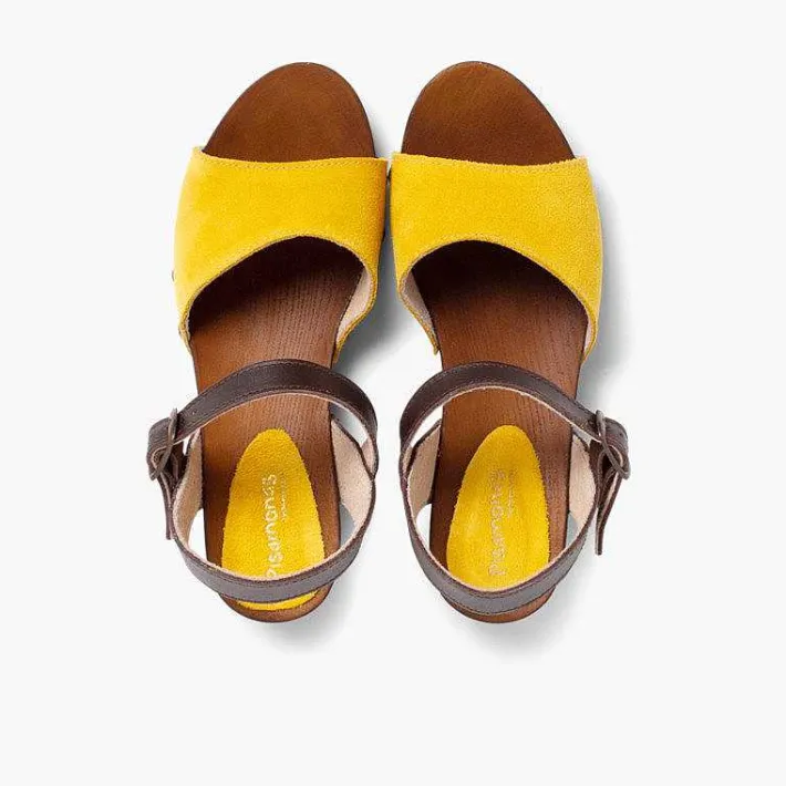 Sandalias<Pisamonas Sandalia Niña Y Mujer Serraje Suela Tipo Madera