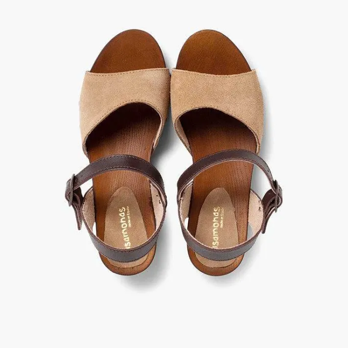 Sandalias<Pisamonas Sandalia Niña Y Mujer Serraje Suela Tipo Madera