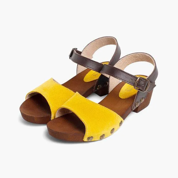 Sandalias<Pisamonas Sandalia Niña Y Mujer Serraje Suela Tipo Madera