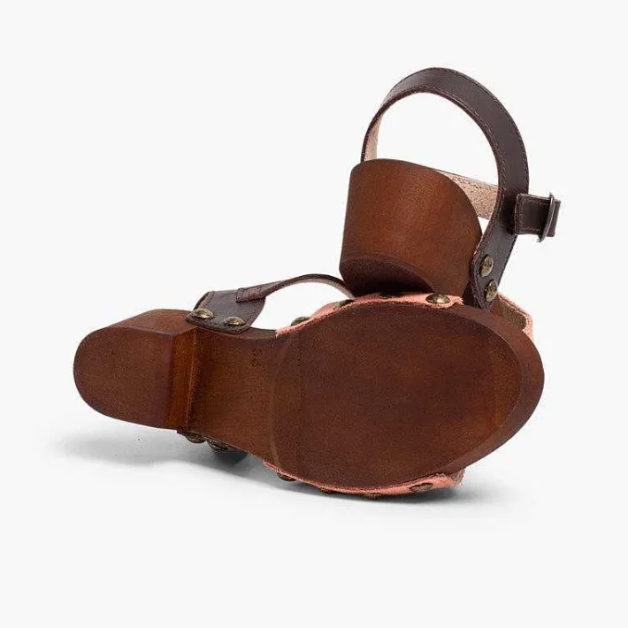 Sandalias<Pisamonas Sandalia Niña Y Mujer Serraje Suela Tipo Madera