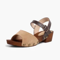 Sandalias<Pisamonas Sandalia Niña Y Mujer Serraje Suela Tipo Madera