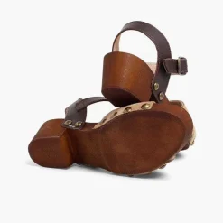 Sandalias<Pisamonas Sandalia Niña Y Mujer Serraje Suela Tipo Madera
