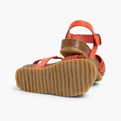 Sandalias<Pisamonas Sandalias Bio Niña Piel Y Cinta Tejido