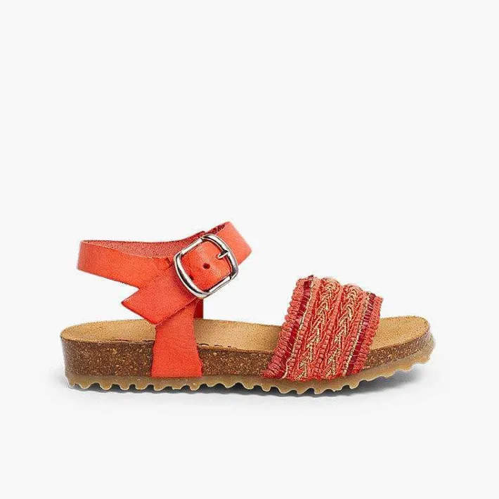 Sandalias<Pisamonas Sandalias Bio Niña Piel Y Cinta Tejido