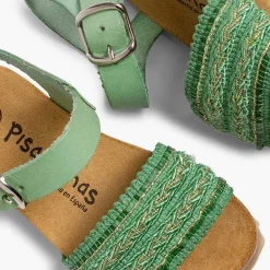 Sandalias<Pisamonas Sandalias Bio Niña Piel Y Cinta Tejido