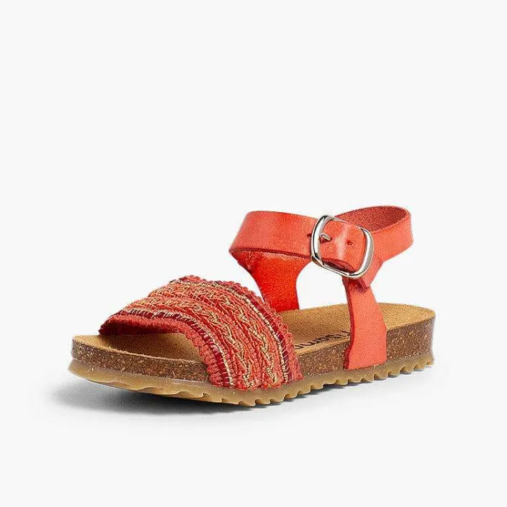 Sandalias<Pisamonas Sandalias Bio Niña Piel Y Cinta Tejido