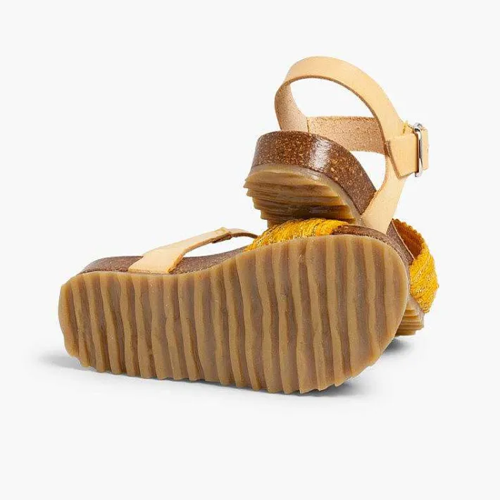 Sandalias<Pisamonas Sandalias Bio Niña Piel Y Cinta Tejido