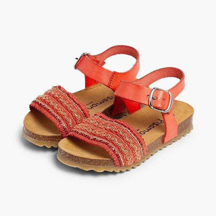 Sandalias<Pisamonas Sandalias Bio Niña Piel Y Cinta Tejido