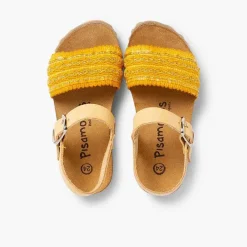 Sandalias<Pisamonas Sandalias Bio Niña Piel Y Cinta Tejido