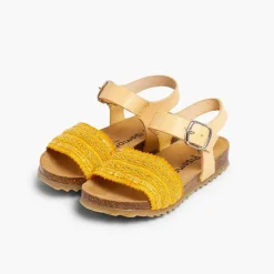 Sandalias<Pisamonas Sandalias Bio Niña Piel Y Cinta Tejido