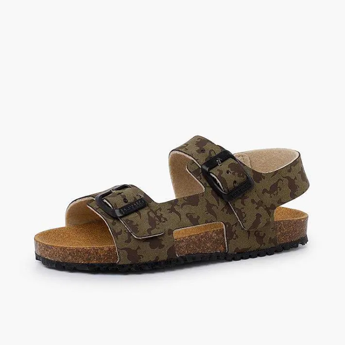 Sandalias<Pisamonas Sandalias Bio Unisex Hebillas Dinosaurios Color Kaki