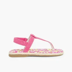 Sandalias<Pisamonas Sandalias De Dedo Niña Lona Tira Adherente