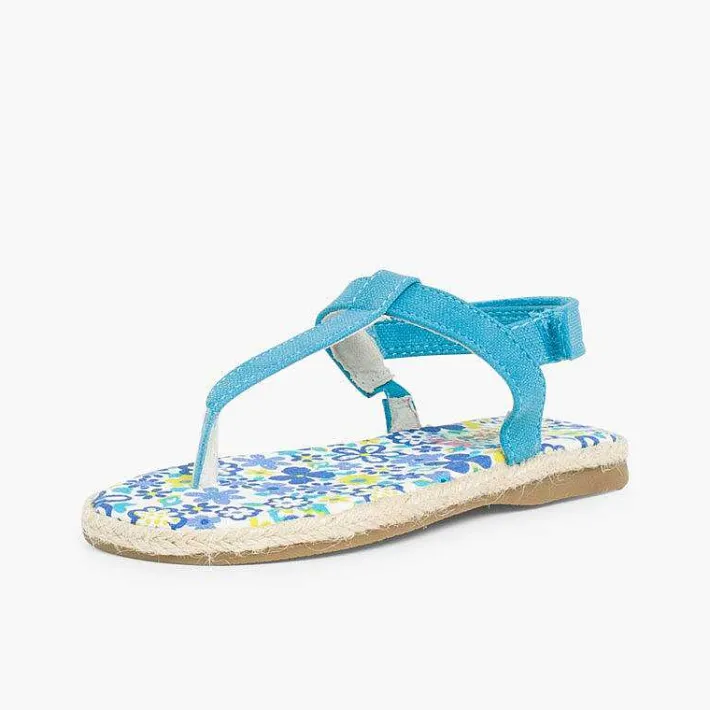 Sandalias<Pisamonas Sandalias De Dedo Niña Lona Tira Adherente