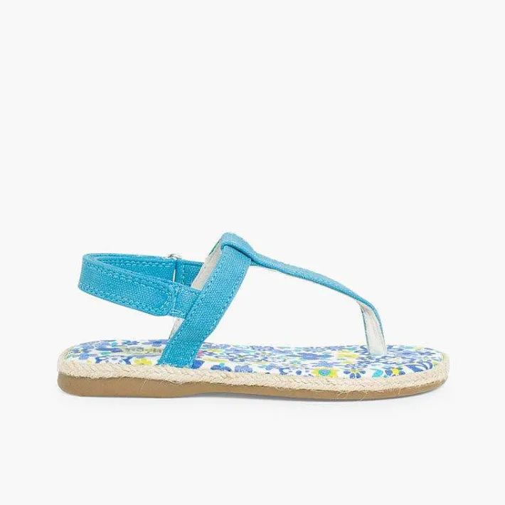 Sandalias<Pisamonas Sandalias De Dedo Niña Lona Tira Adherente