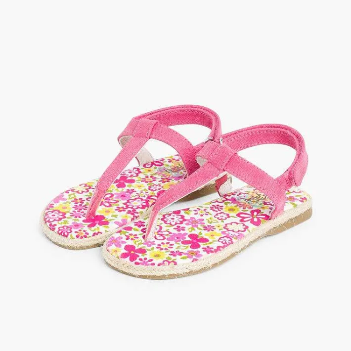Sandalias<Pisamonas Sandalias De Dedo Niña Lona Tira Adherente