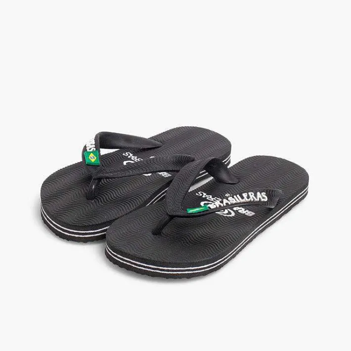 Cangrejeras Y Playa<Pisamonas Sandalias De Goma Brasileras Unisex Color Negro