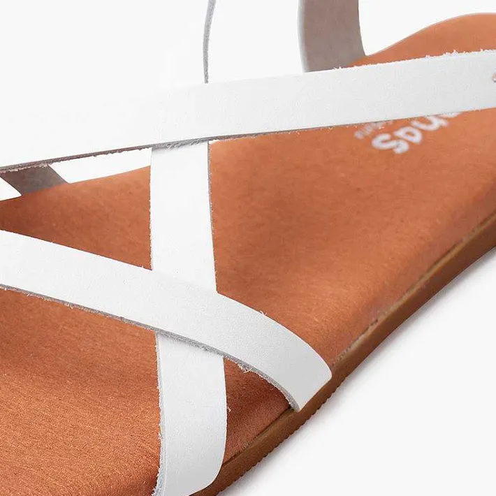 Sandalias<Pisamonas Sandalias Mujer Dedo Piel Tiras Cruzadas