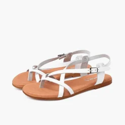 Sandalias<Pisamonas Sandalias Mujer Dedo Piel Tiras Cruzadas