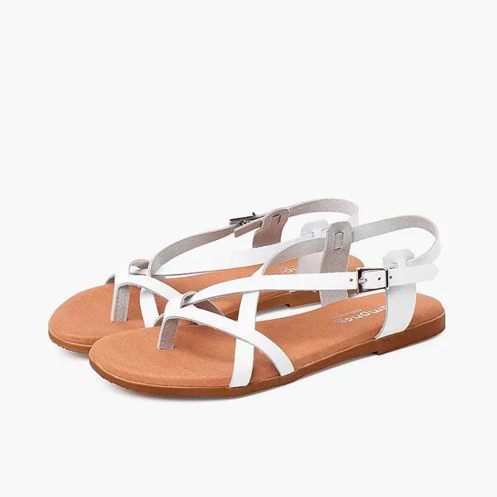 Sandalias<Pisamonas Sandalias Mujer Dedo Piel Tiras Cruzadas