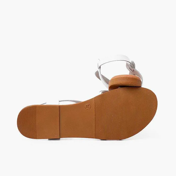 Sandalias<Pisamonas Sandalias Mujer Dedo Piel Tiras Cruzadas
