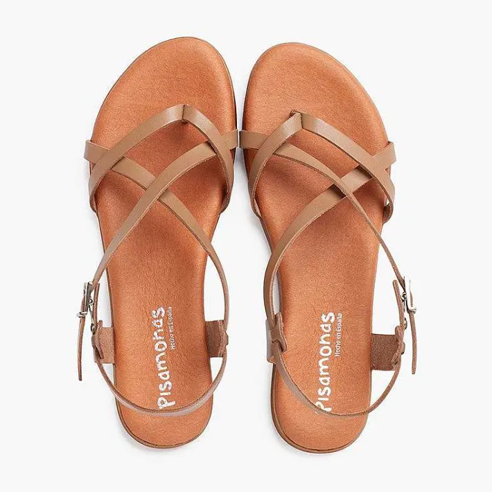 Sandalias<Pisamonas Sandalias Mujer Dedo Piel Tiras Cruzadas