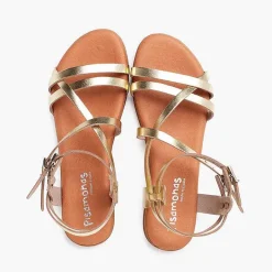 Sandalias<Pisamonas Sandalias Mujer Metalizadas Piel Con Pulsera