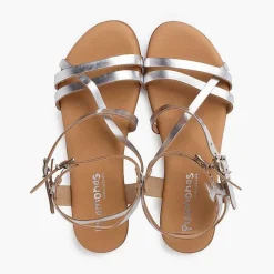 Sandalias<Pisamonas Sandalias Mujer Metalizadas Piel Con Pulsera