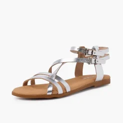 Sandalias<Pisamonas Sandalias Mujer Metalizadas Piel Con Pulsera
