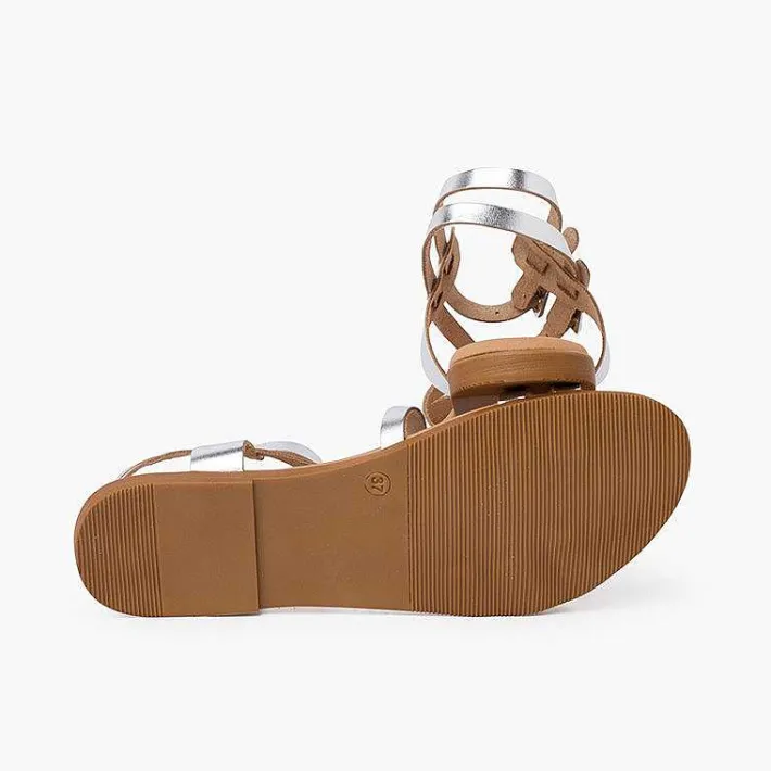 Sandalias<Pisamonas Sandalias Mujer Metalizadas Piel Con Pulsera