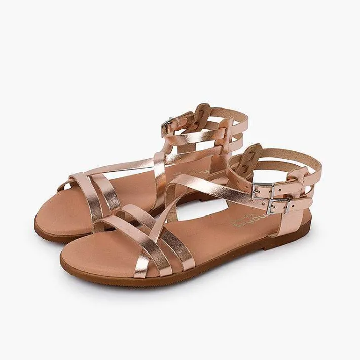 Sandalias<Pisamonas Sandalias Mujer Metalizadas Piel Con Pulsera