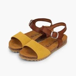 Sandalias<Pisamonas Sandalias Niña Bio Cuero Niña Y Serraje Grabado