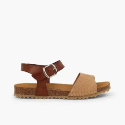 Sandalias<Pisamonas Sandalias Niña Bio Cuero Niña Y Serraje Grabado