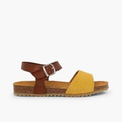 Sandalias<Pisamonas Sandalias Niña Bio Cuero Niña Y Serraje Grabado
