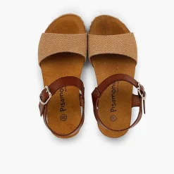 Sandalias<Pisamonas Sandalias Niña Bio Cuero Niña Y Serraje Grabado