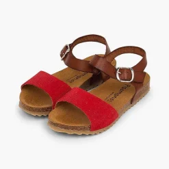 Sandalias<Pisamonas Sandalias Niña Bio Cuero Niña Y Serraje Grabado