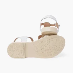 Sandalias<Pisamonas Sandalias Niña De Piel Suave Con Tira Central Trenzada