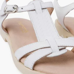 Sandalias<Pisamonas Sandalias Niña De Piel Suave Con Tira Central Trenzada