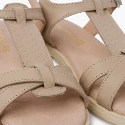 Sandalias<Pisamonas Sandalias Niña De Piel Suave Con Tira Central Trenzada