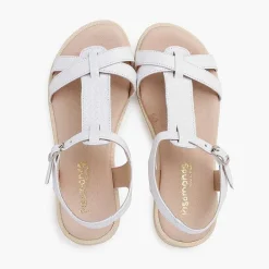 Sandalias<Pisamonas Sandalias Niña De Piel Suave Con Tira Central Trenzada