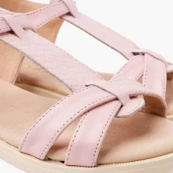 Sandalias<Pisamonas Sandalias Niña De Piel Suave Con Tira Central Trenzada