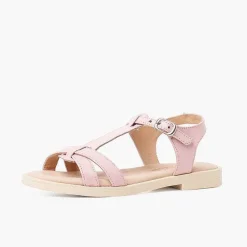 Sandalias<Pisamonas Sandalias Niña De Piel Suave Con Tira Central Trenzada