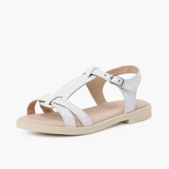 Sandalias<Pisamonas Sandalias Niña De Piel Suave Con Tira Central Trenzada