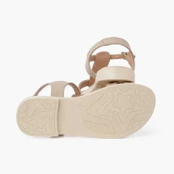 Sandalias<Pisamonas Sandalias Niña De Piel Suave Con Tira Central Trenzada